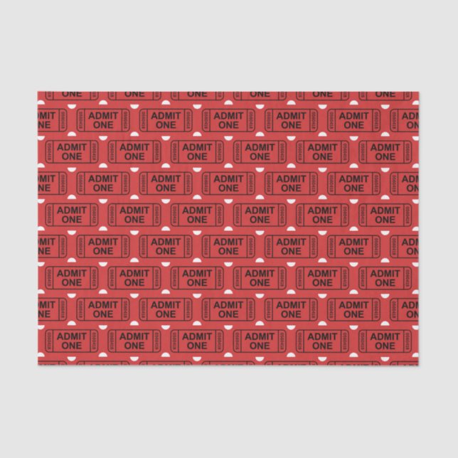 Fun Movie party ticket pattern party tissue Paper (Front)