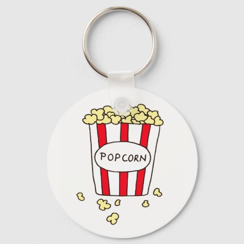 Fun Movie Theater Popcorn in Bucket Favors Keychain