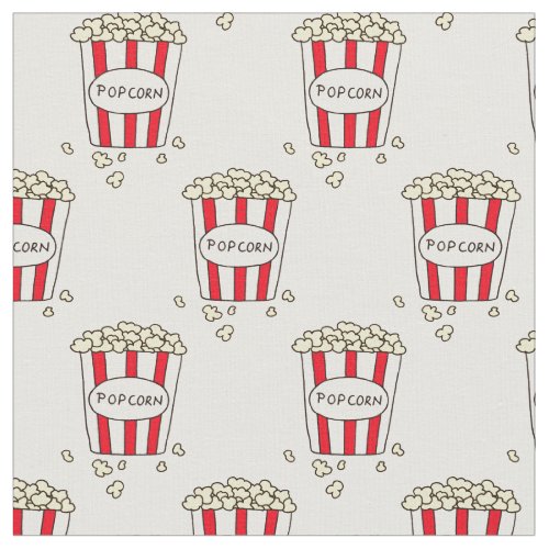 Fun Movie Theater Popcorn in Bucket for Sewing Fabric