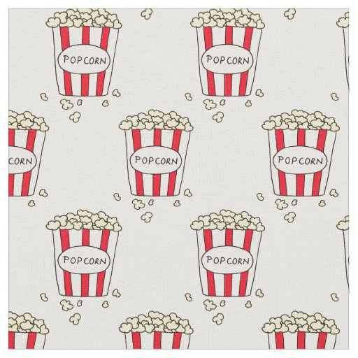 Fun Movie Theater Popcorn in Bucket for Sewing Fabric