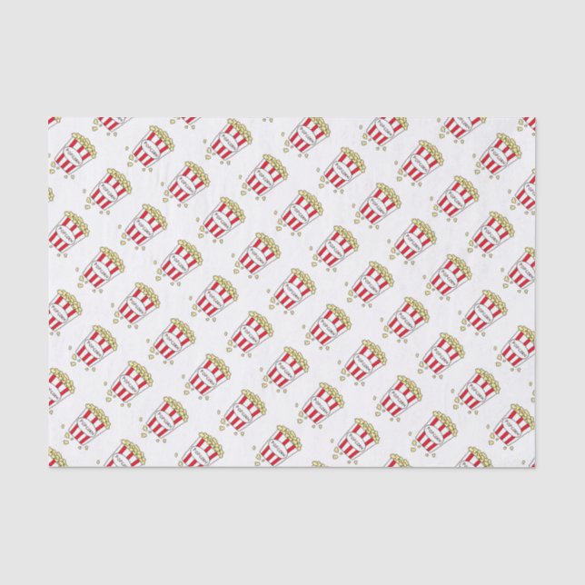 Fun Movie Theater Popcorn in Bucket Tissue Paper (Front)
