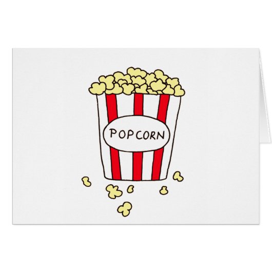 Fun Movie Theater Popcorn in Red White Bucket (Front Horizontal)