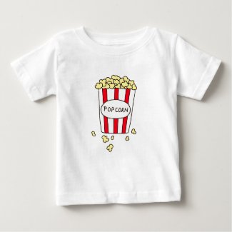 Fun Movie Theater Popcorn in Red White Bucket