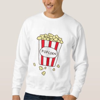 Fun Movie Theater Popcorn in Red White Bucket T-Shirt