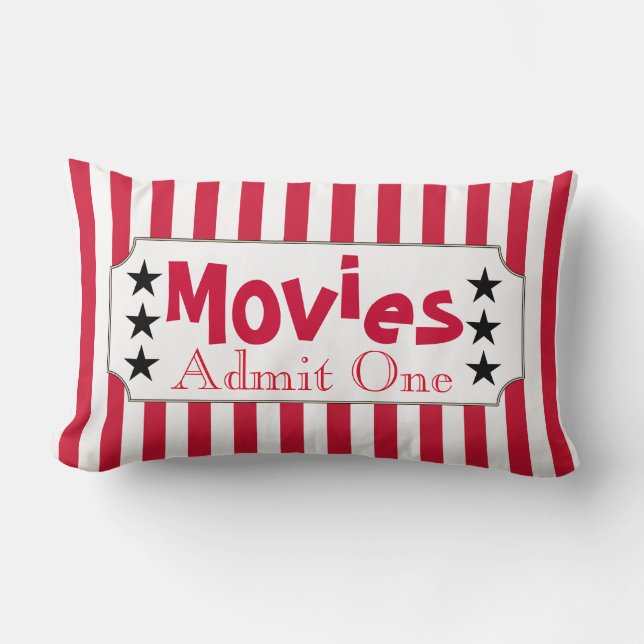 Fun Movies Ticket Pillow (Front)