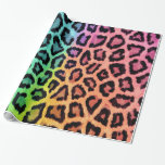 Fun Multi Colored Leopard Print Wrapping Paper