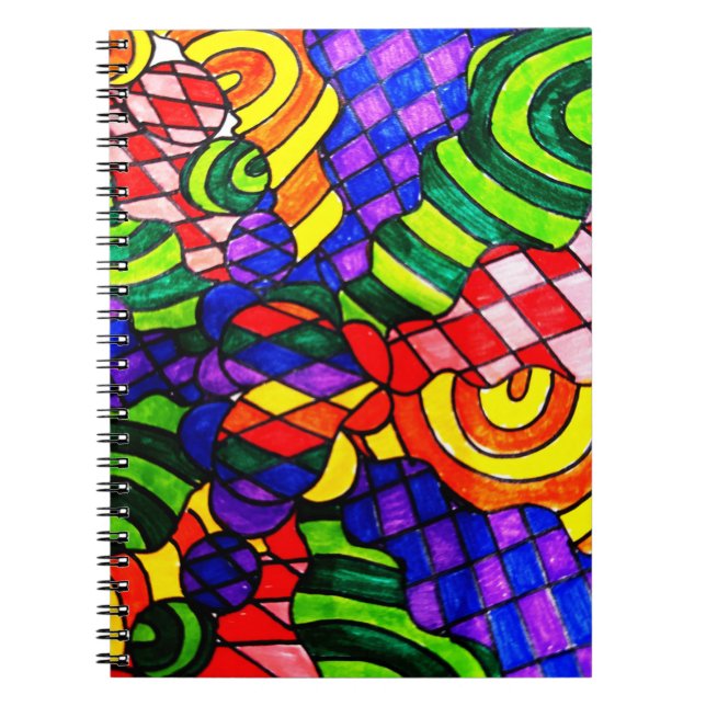 Fun multi-colored notebook (Front)