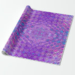 Fun Multi-Colored Psychedelic Purple Pattern Wrapping Paper