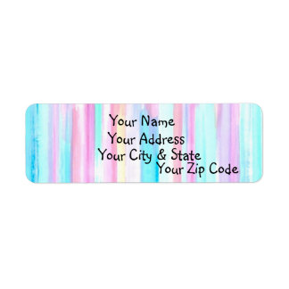 Fun Multi-Colored Striped Return Address Label