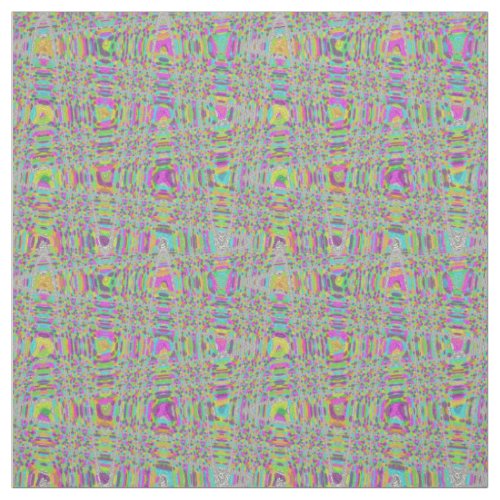 Fun Multi_colored Weave Wave Print Pattern Fabric