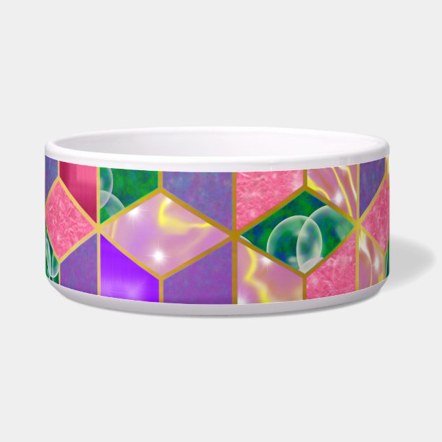 Fun Multi-Mixed Diamond-Shaped Hexagon 2 Bowl (Right)