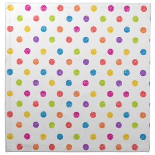 Fun, Multicolor Polka-dot Design Napkin