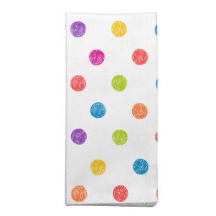 Fun, Multicolor Polka-dot Design Napkin