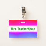 [ Thumbnail: Fun Multicolored Rainbow-Like Pattern + Name Badge ]
