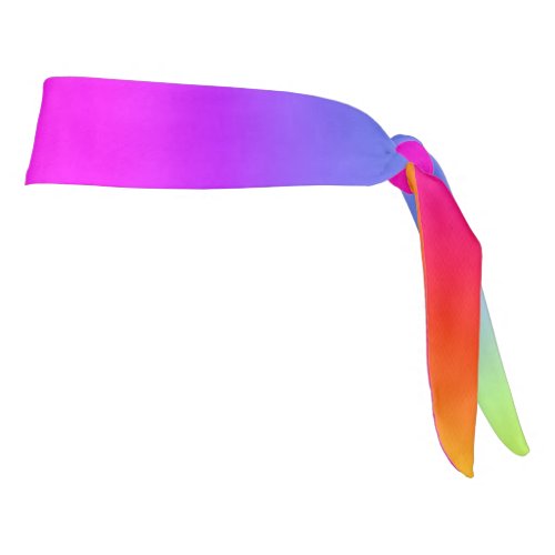 Fun Multicolored Rainbow_Like Pattern Tie Headband