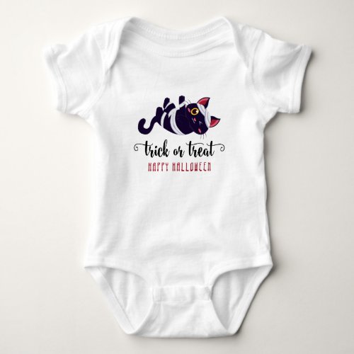 Fun Mummy Cat Happy Halloween Personalized Baby Bodysuit