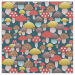 Fun mushroom seamless pattern fabric