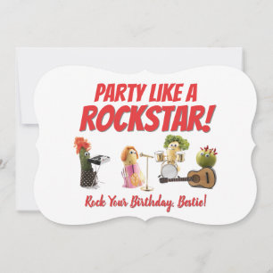 Fun music birthday card best friend food funny pun