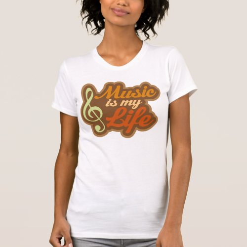 Fun Music Is My Life Musical Quote Womens Tee