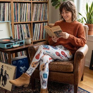 Fun Music Lover - Colorful Musical Instruments Leggings