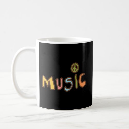 Fun Music Peace Symbol Music Coffee Mug