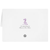 Fun Musical Dancing Zebra & Lion Animals Card (Back Horizontal)