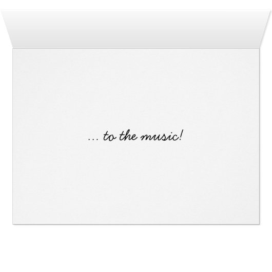 Fun Musical Dancing Zebra & Lion Animals Card (Inside Horizontal (Bottom))