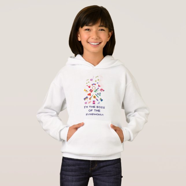 Fun Musical Instruments Kids T-Shirt Hoodie (Front Full)