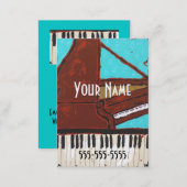 Fun musical piano business cards (Front/Back)