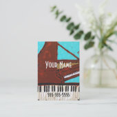 Fun musical piano business cards (Standing Front)