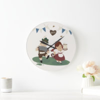 fun Musician Bavarian invite to Oktoberfest Clock