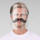 Fun Mustache Cute Facial hair Face Shield (Insitu)