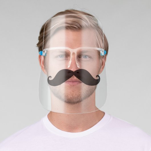 Fun Mustache Cute Facial hair Face Shield (Insitu)