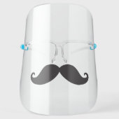 Fun Mustache Cute Facial hair Face Shield (Front)