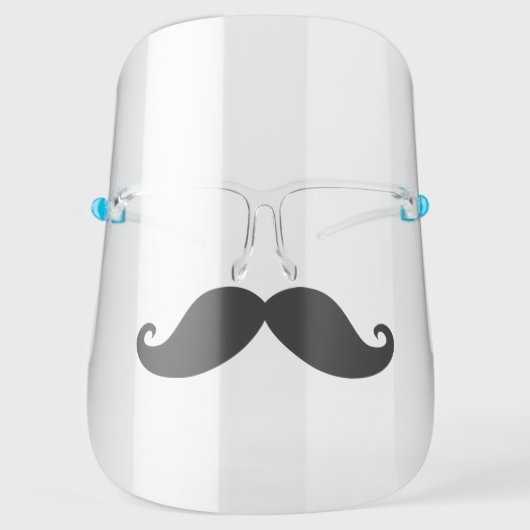 Fun Mustache Cute Facial hair Face Shield (Front)