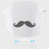 Fun Mustache Cute Facial hair Face Shield (Front w/Glasses)