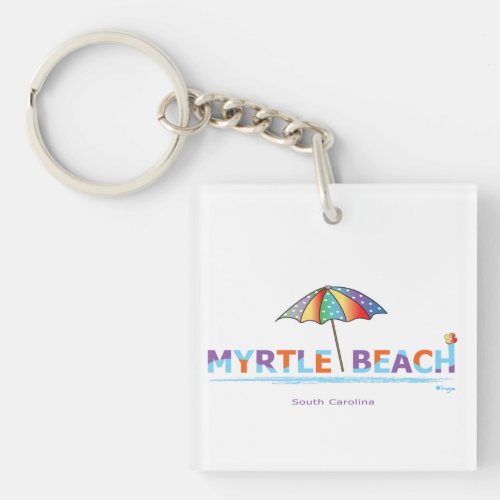 Fun Myrtle Beach SC Keychain