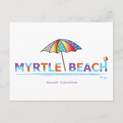 Fun Myrtle Beach SC Postcard