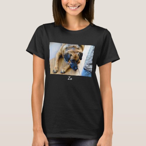 Fun Name Template Dog Photo T_Shirt