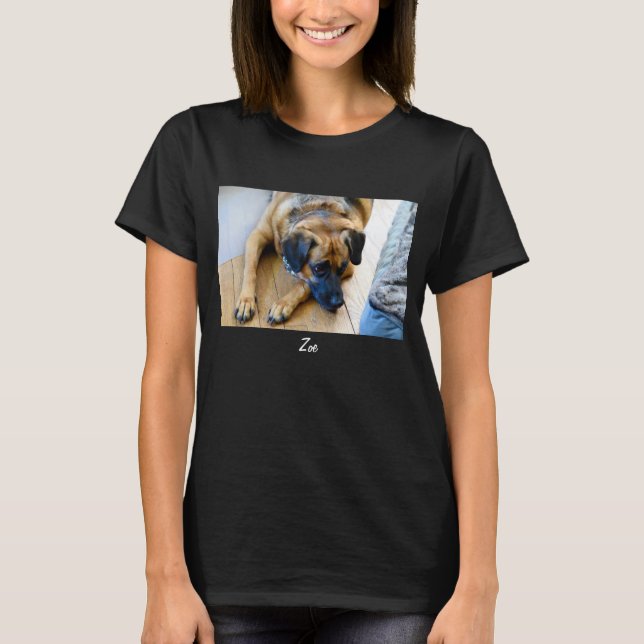 Fun Name Template Dog Photo T-Shirt (Front)
