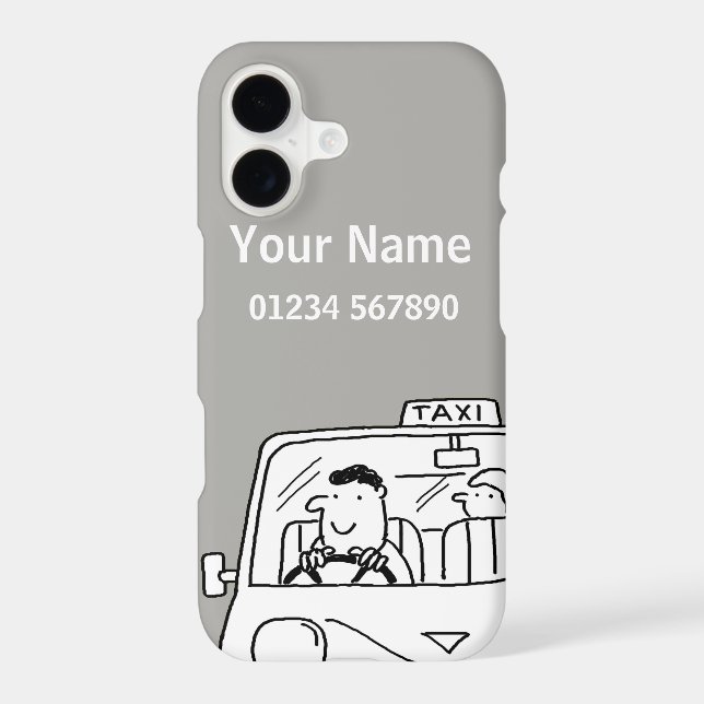 Fun Named Taxi Driver Theme Iphone Case (Back)