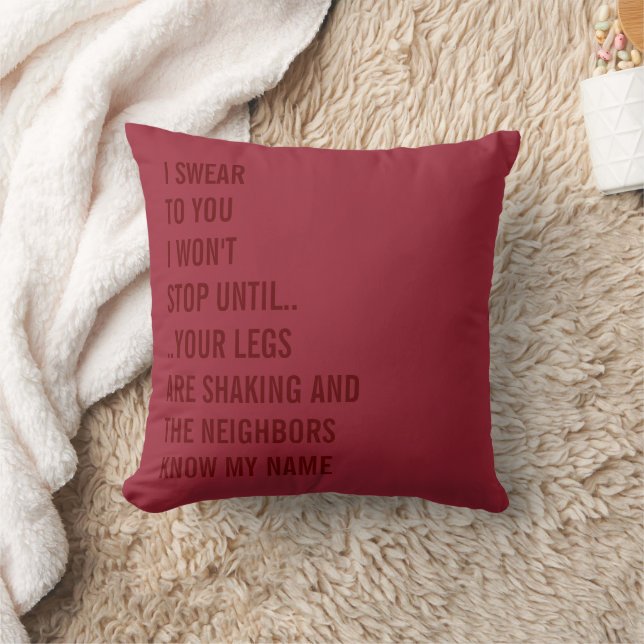 Fun Naughty Funny Valentines Day Wedding Pillow (Blanket)