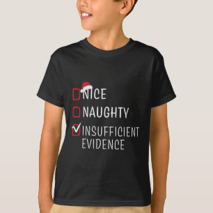 Fun Naughty Nice Christmas Family Pajama Men Women T-Shirt