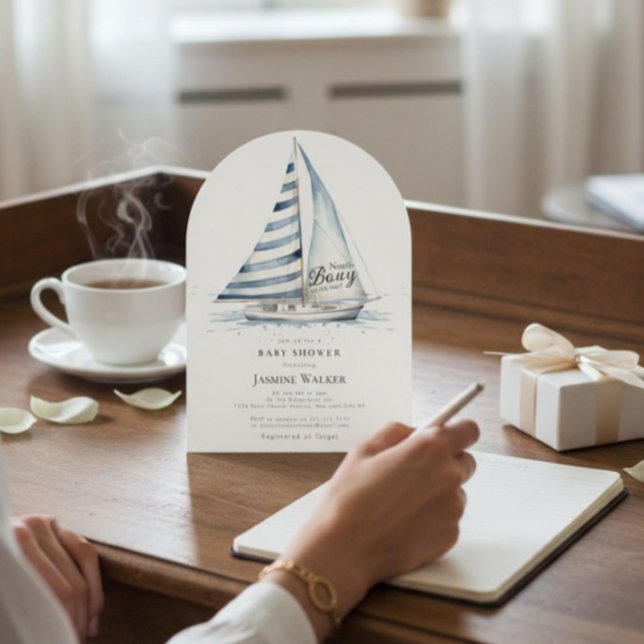 fun Nauti Bouy Nautical Baby Shower Invitation (Creator Uploaded)