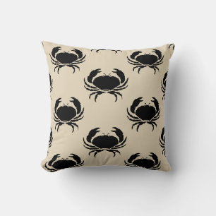 fun nautical CRAB themed pattern Throw Pillow