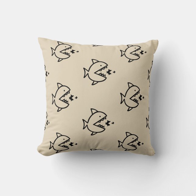 fun nautical FISH theme | Throw Pillow (Front)