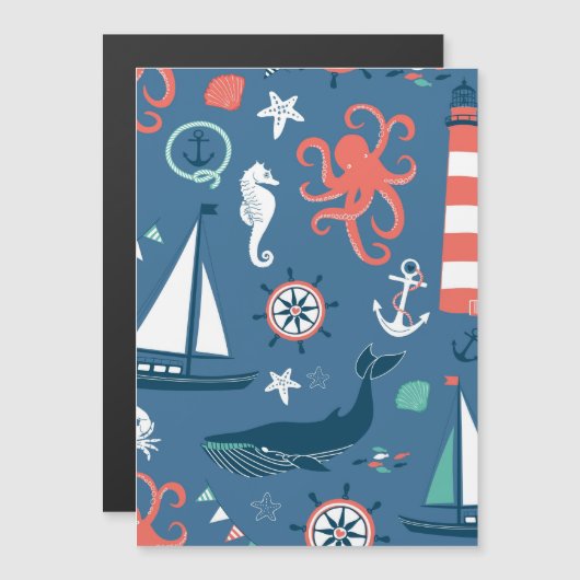 Fun Nautical Graphic Pattern (Front/Back)
