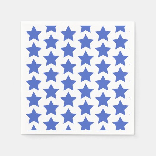 Fun Navy Blue Stars Pattern Paper Napkins