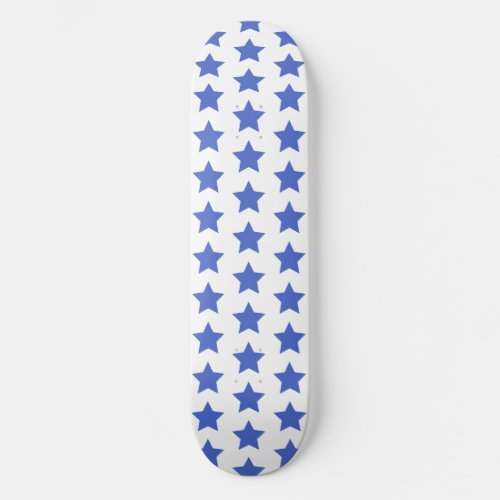 Fun Navy Blue Stars Pattern Skateboard