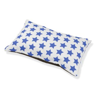 Fun Navy Stars Pattern Indoor Dog Bed - Small
